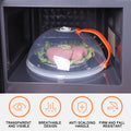 1pc Microwave Food Cover, Splash Proof Food Cover Lid with Steam Vents And Handle Microwave Oven Heating Cover, Steam Vent Microwave Oven Tray Cover Bowl Cover, Easy to Grip, Suitable for Microwave Ovens And Kitchen Supplies