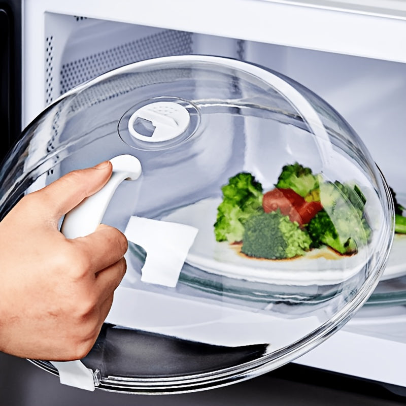 1pc Microwave Food Cover, Splash Proof Food Cover Lid with Steam Vents And Handle Microwave Oven Heating Cover, Steam Vent Microwave Oven Tray Cover Bowl Cover, Easy to Grip, Suitable for Microwave Ovens And Kitchen Supplies