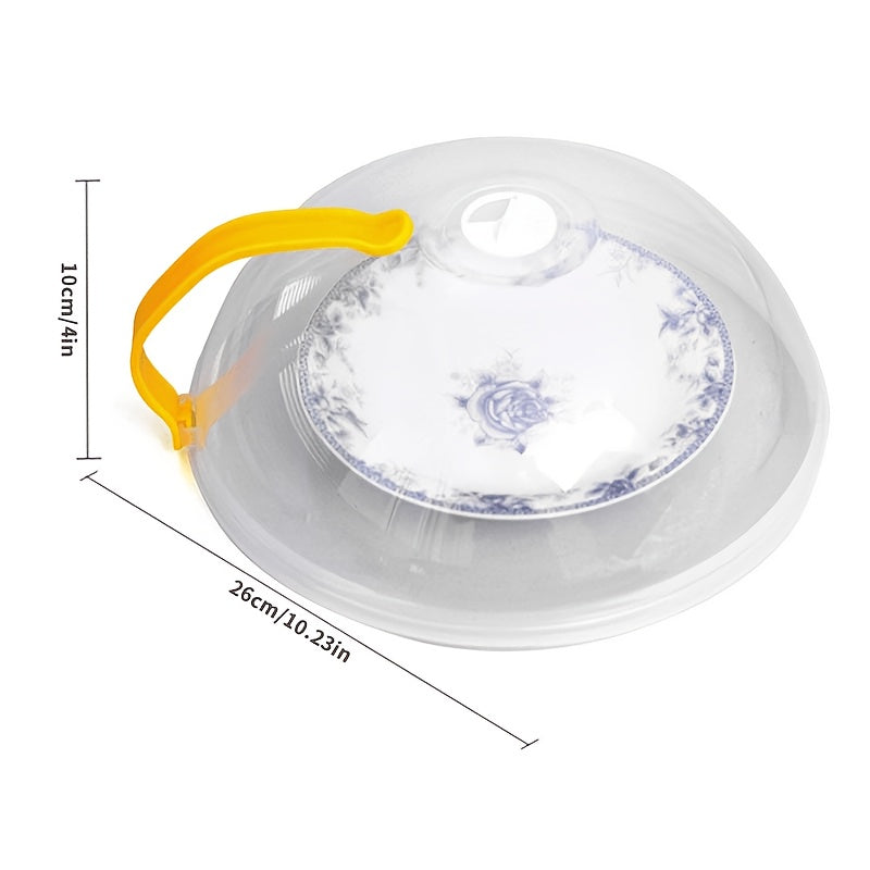 1pc Microwave Food Cover, Splash Proof Food Cover Lid with Steam Vents And Handle Microwave Oven Heating Cover, Steam Vent Microwave Oven Tray Cover Bowl Cover, Easy to Grip, Suitable for Microwave Ovens And Kitchen Supplies