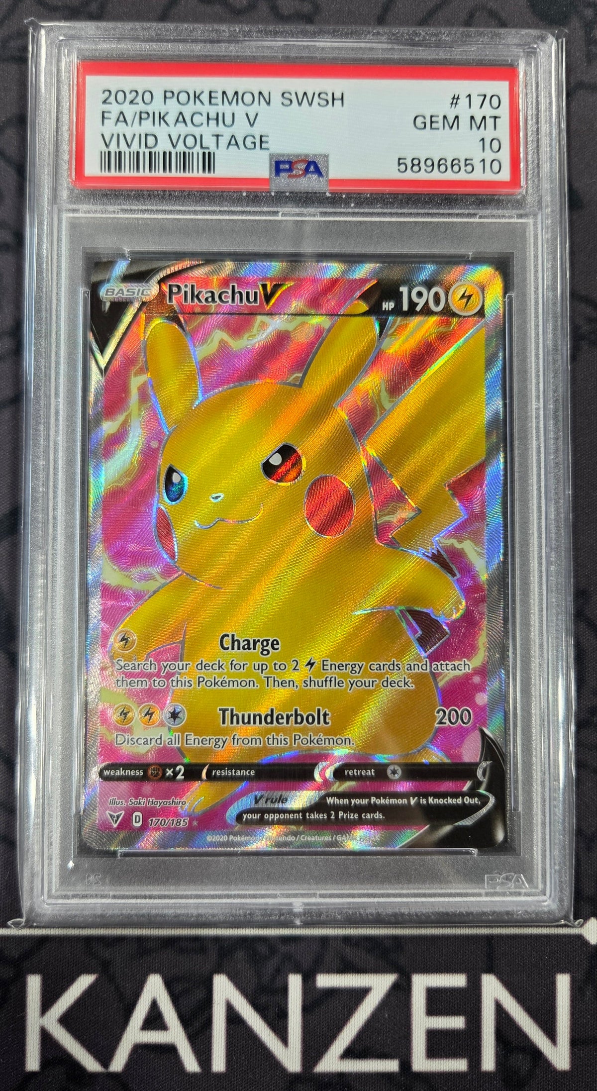 PSA 10 - Pikachu V - Vivid Voltage - #170 - 58966510